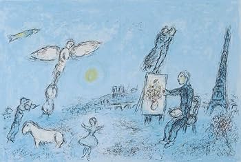 Amazon | マルク・シャガール 絵画 オリジナルリトグラフ 版画 「画家